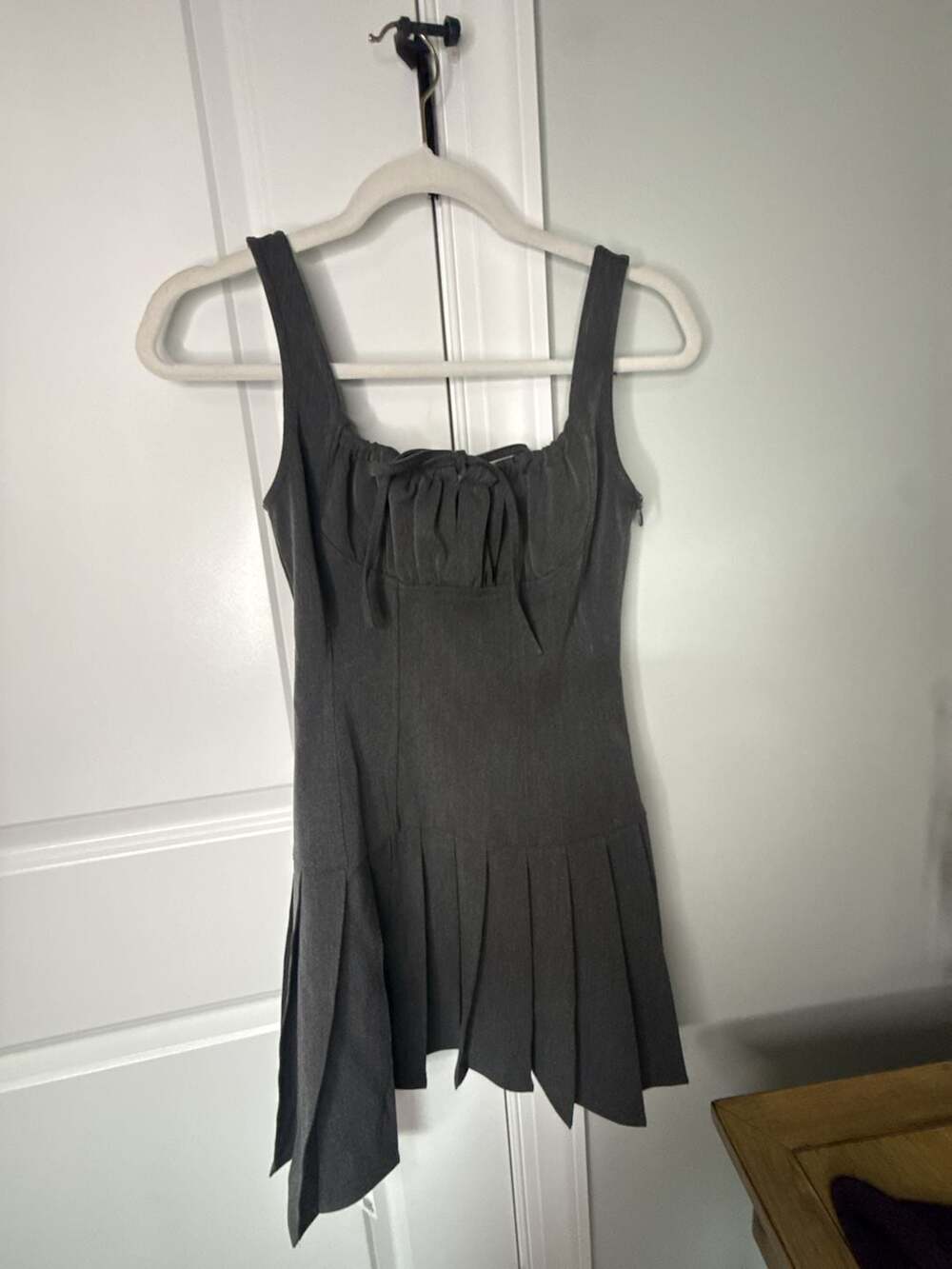 Urban Revivo Women's Dress Size XS Dark Gray Pleated Mini